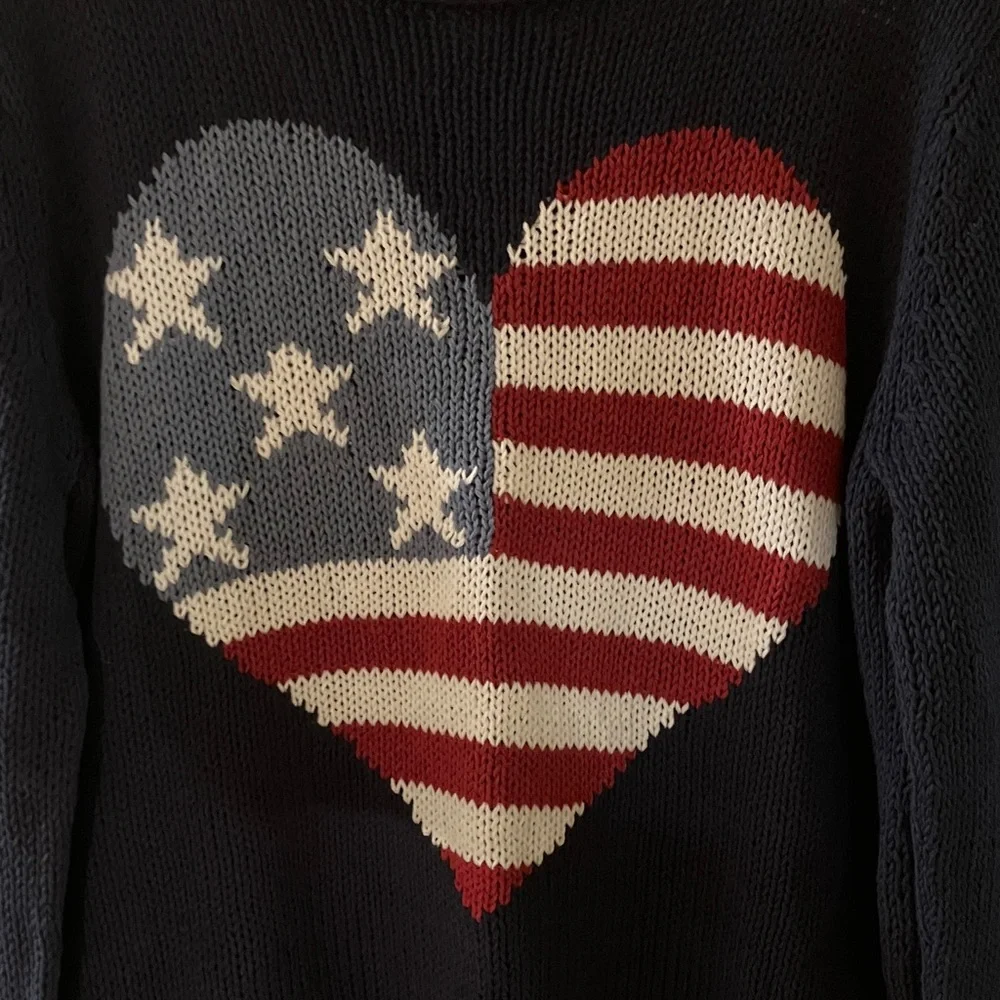 Wooden Ships Americana Heart Sweater - Picture 4 of 10